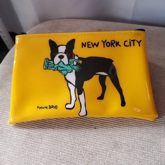 Marc Tetro NYC Boston Terrier Zip Pouch - Picture 2 of 3